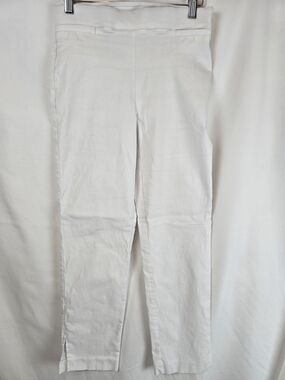 Counterparts White Cropped Stretch Ankle Pants